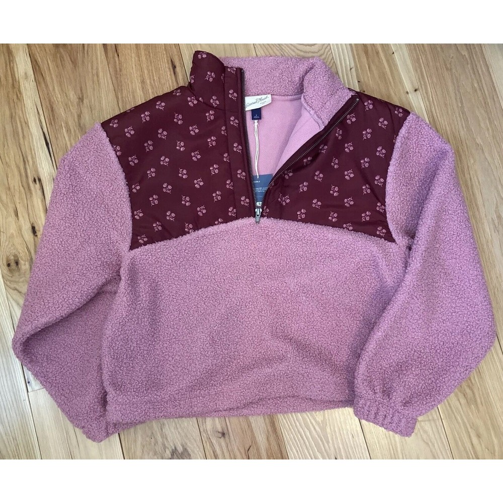Universal Thread, pink colorblock sherpa sweatshirt Size Small